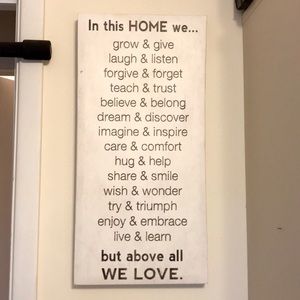 Canvas In this Home We LOVE